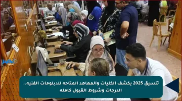 تنسيق 2025 يكشف الكليات والمعاهد المتاحة للدبلومات الفنية.. الدرجات وشروط القبول كاملة